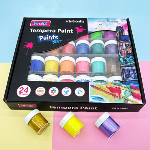 Tempera Paint in pots with display box