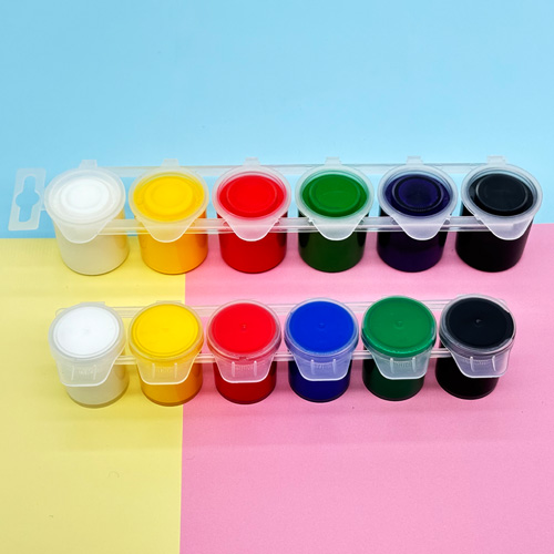 Poster paint set in 6color strip pot 
