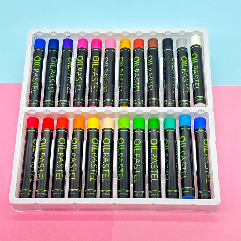 Round Oil Pastel in Paper box 