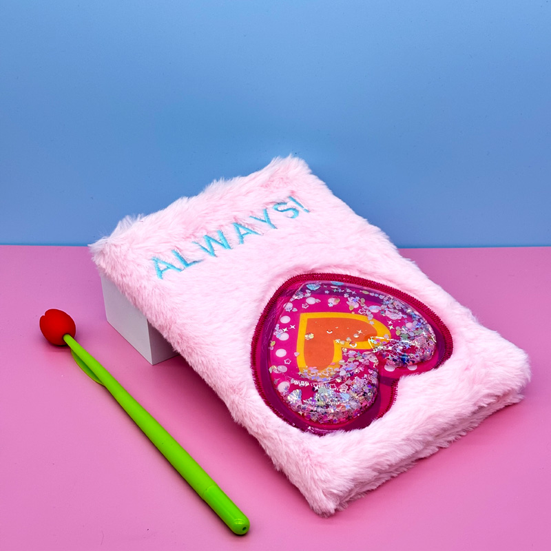 Plush cover note book 