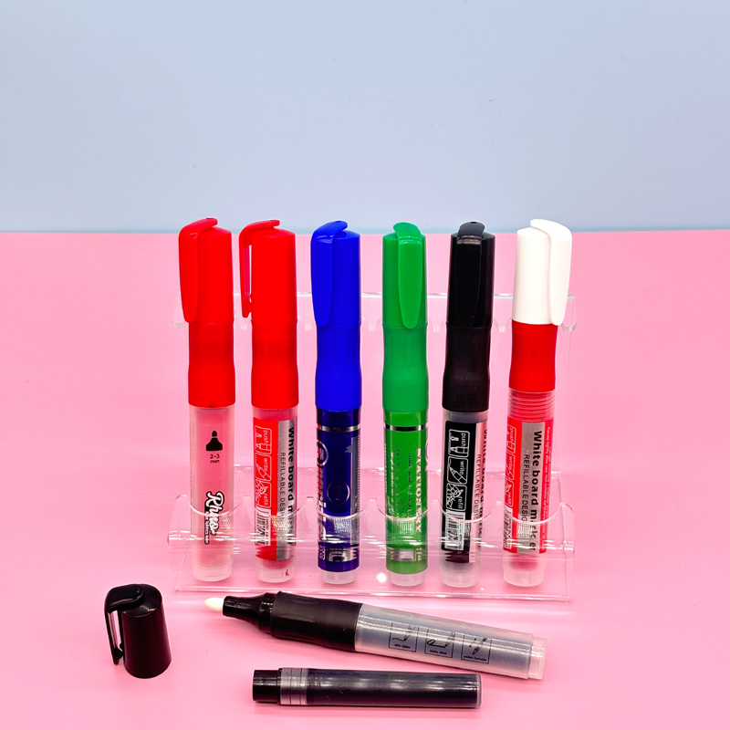 Refillable white board marker pen