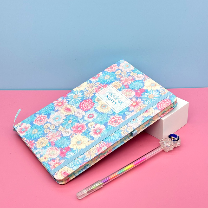 Hard cover note book with elastic