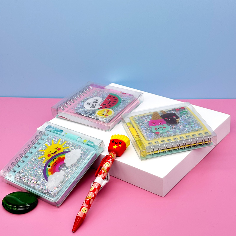 Mini Memo book with spiral in a gift box