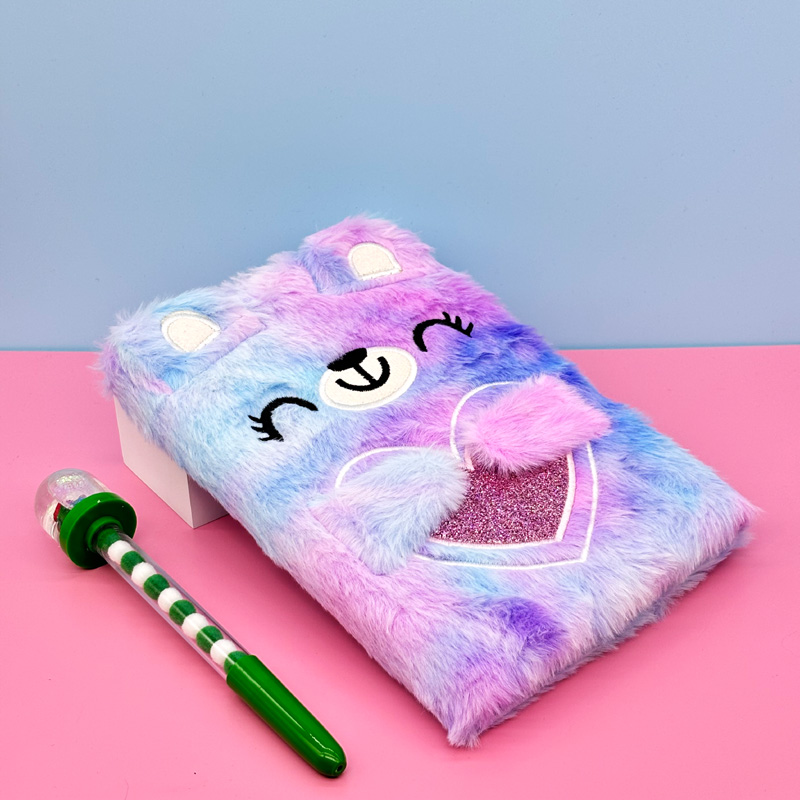 Plush cover note book 