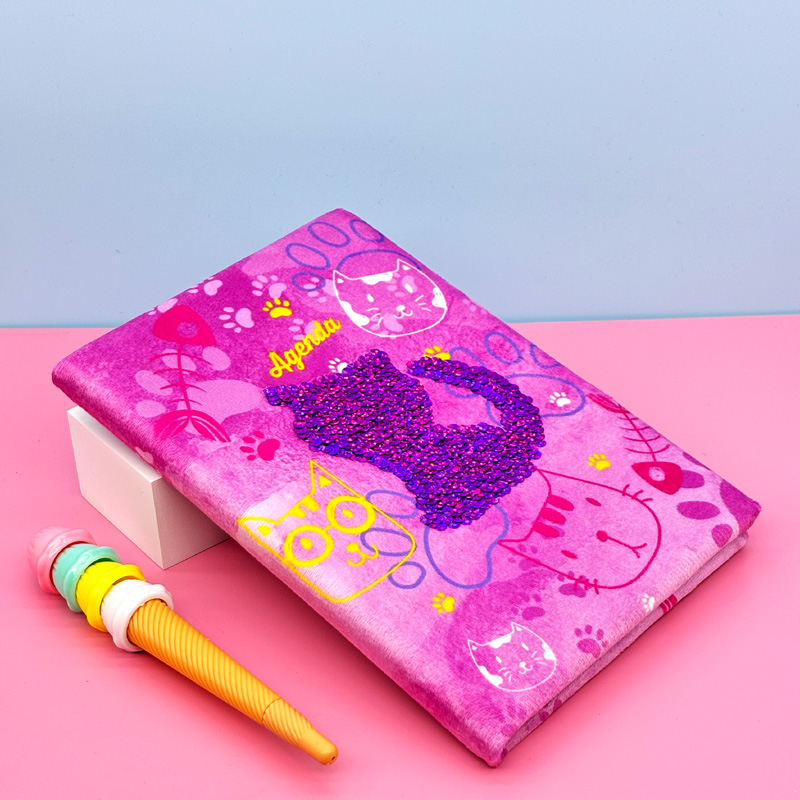 Plush cover note book 