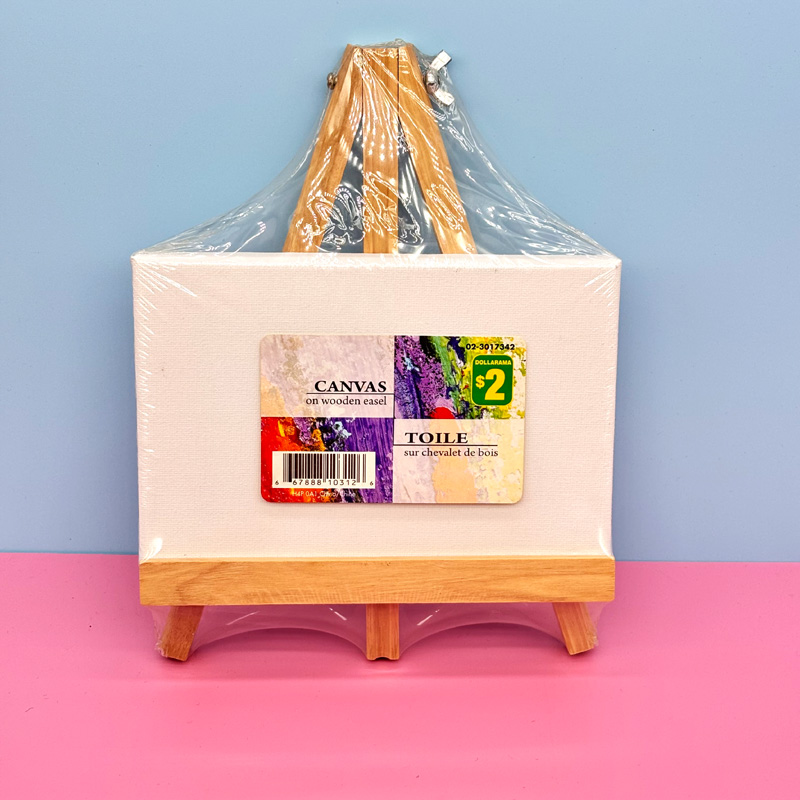 Canvas Art Set with wooden easel