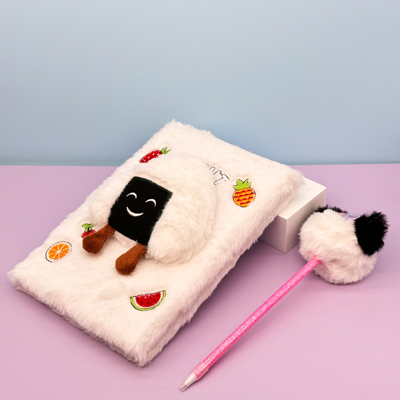 Plush cover note book 