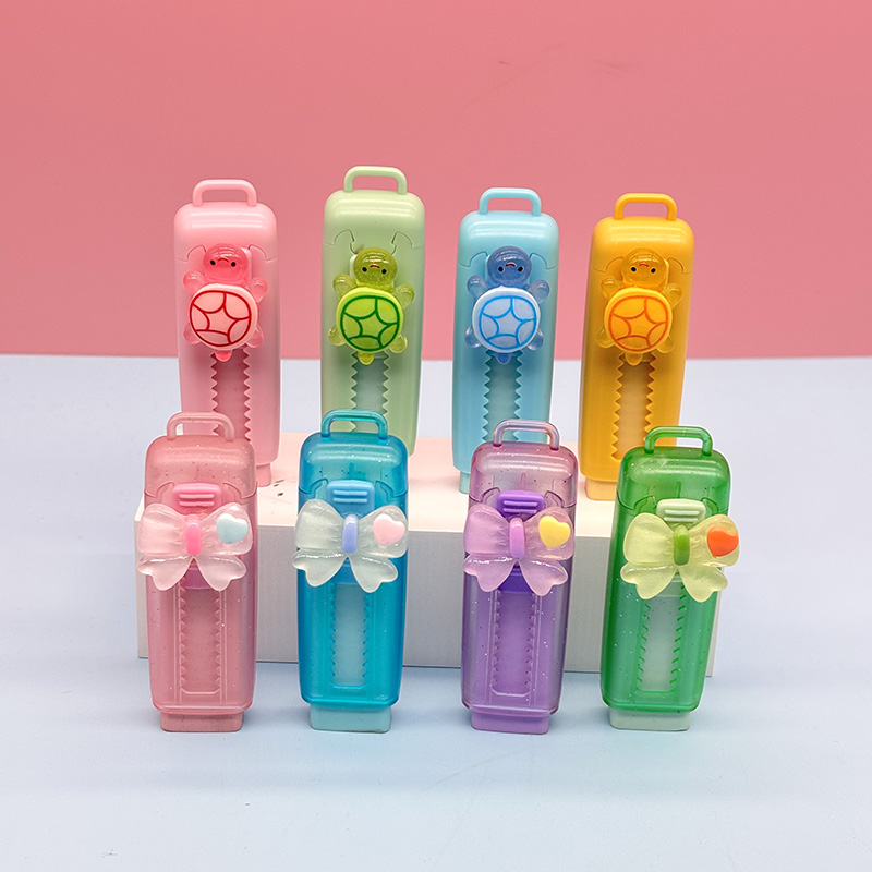 Push-pull sliding eraser pen