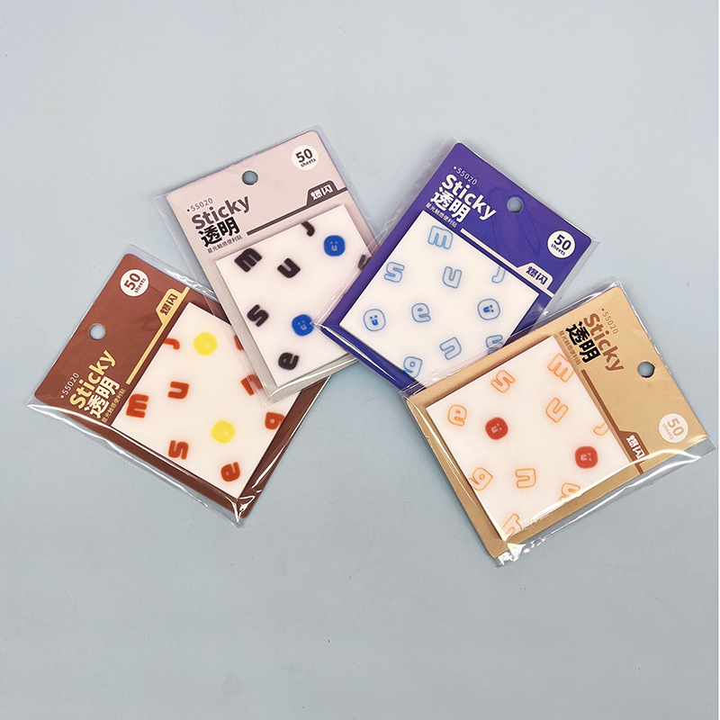 Glitter clear PET sticky notes